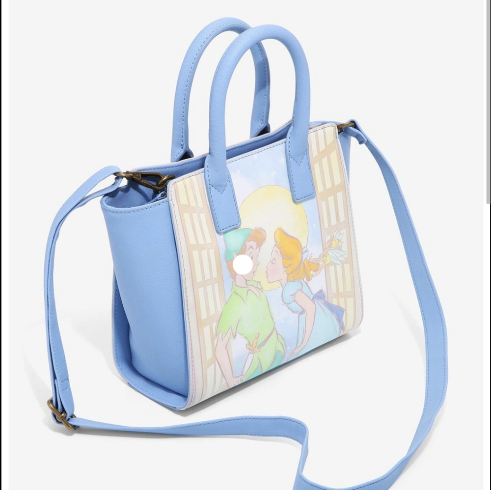 Wendy kissing Peter Pan mini loungefly handbag